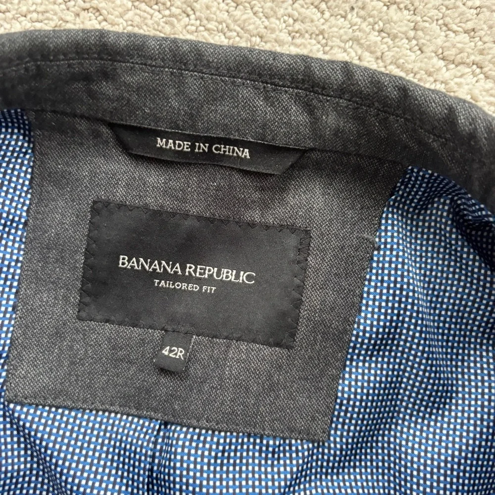 Banana republic twill Classic Gray Men's Blazer suit coat